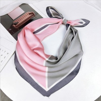 Colorblock vintage literary scarf, square scarf