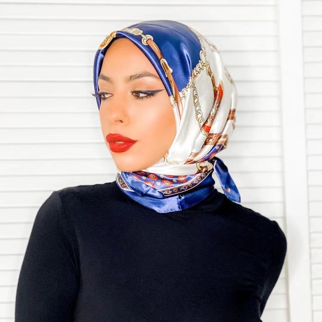 Silk Scarf 90cm Satin Malay Casual Scarf