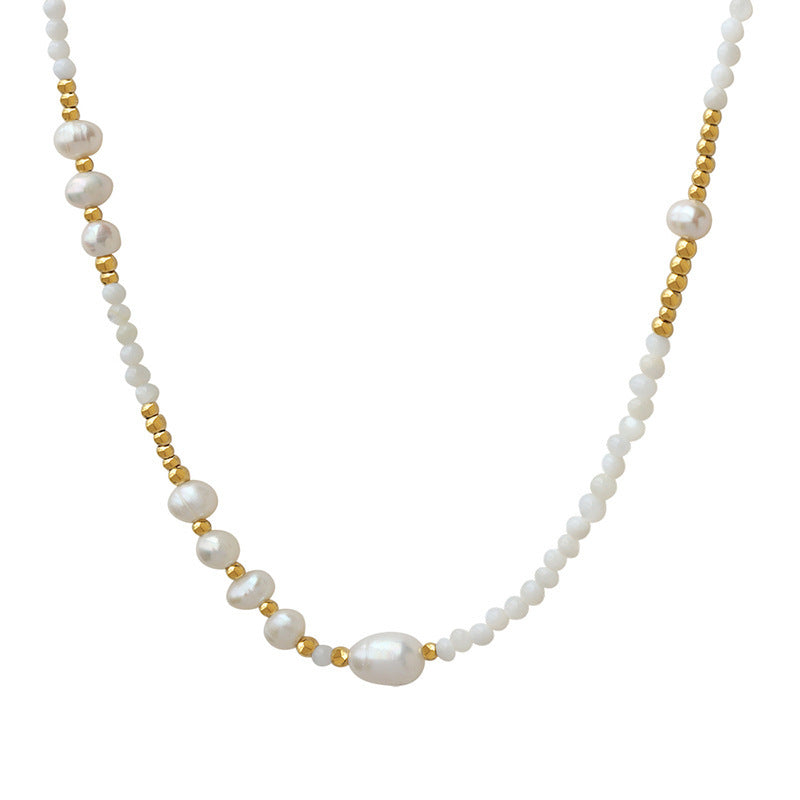 Freshwater Pearl Necklace With Beads