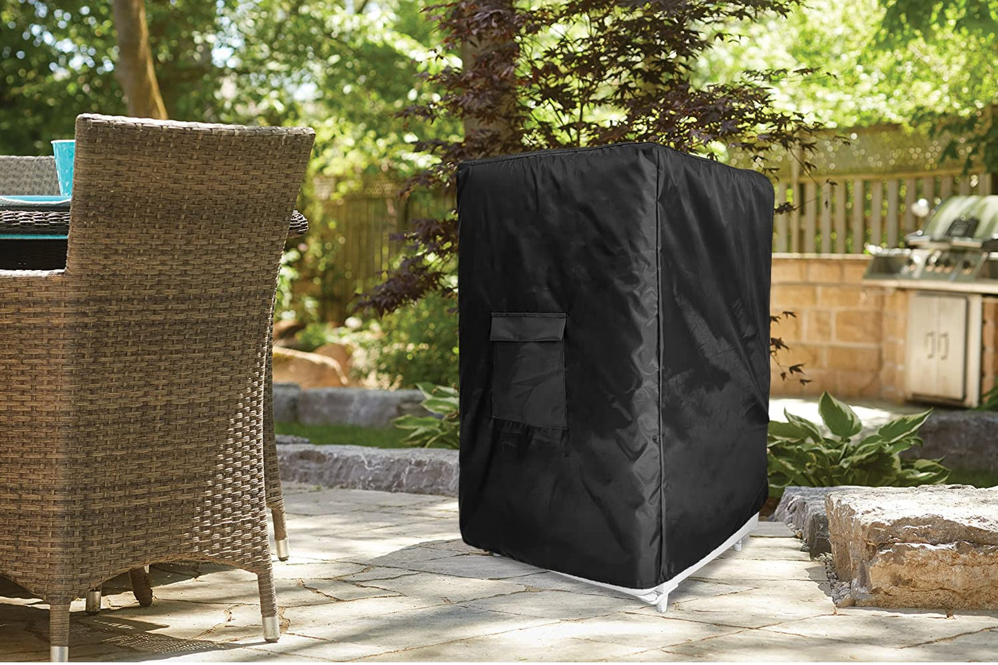 Bitubi Chest Freezer Cover– Waterproof, Dustproof, Sun-Proof, L28”W23”H34” Suitable for most 5.0 Cubic Compact Deep Freezer on market (Black)