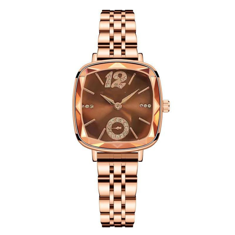 Second Disc Square Women's Diamond-encrusted Watch