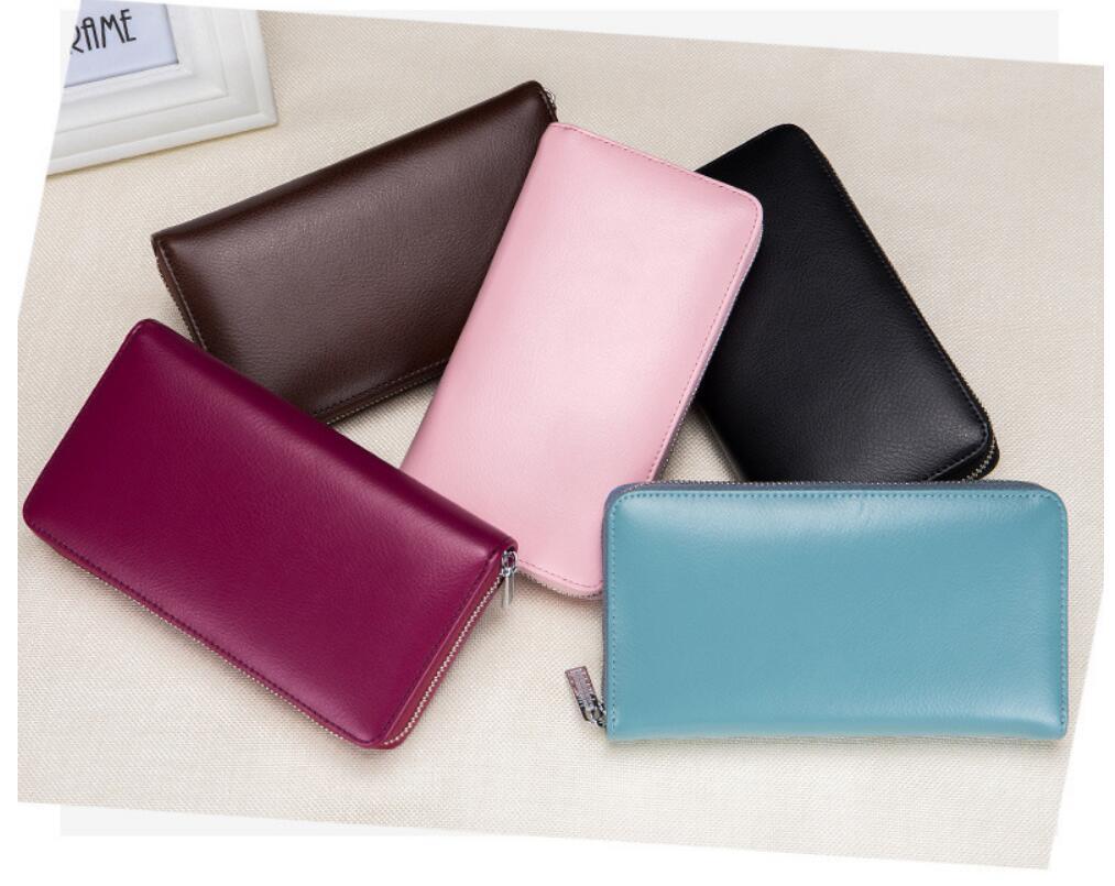 Rfid Many Departments Men Wallet Cow Genuine Leather 36 Slots Card Holder Cell Phone Pocket Male Wallets Clutch Man Long Purse