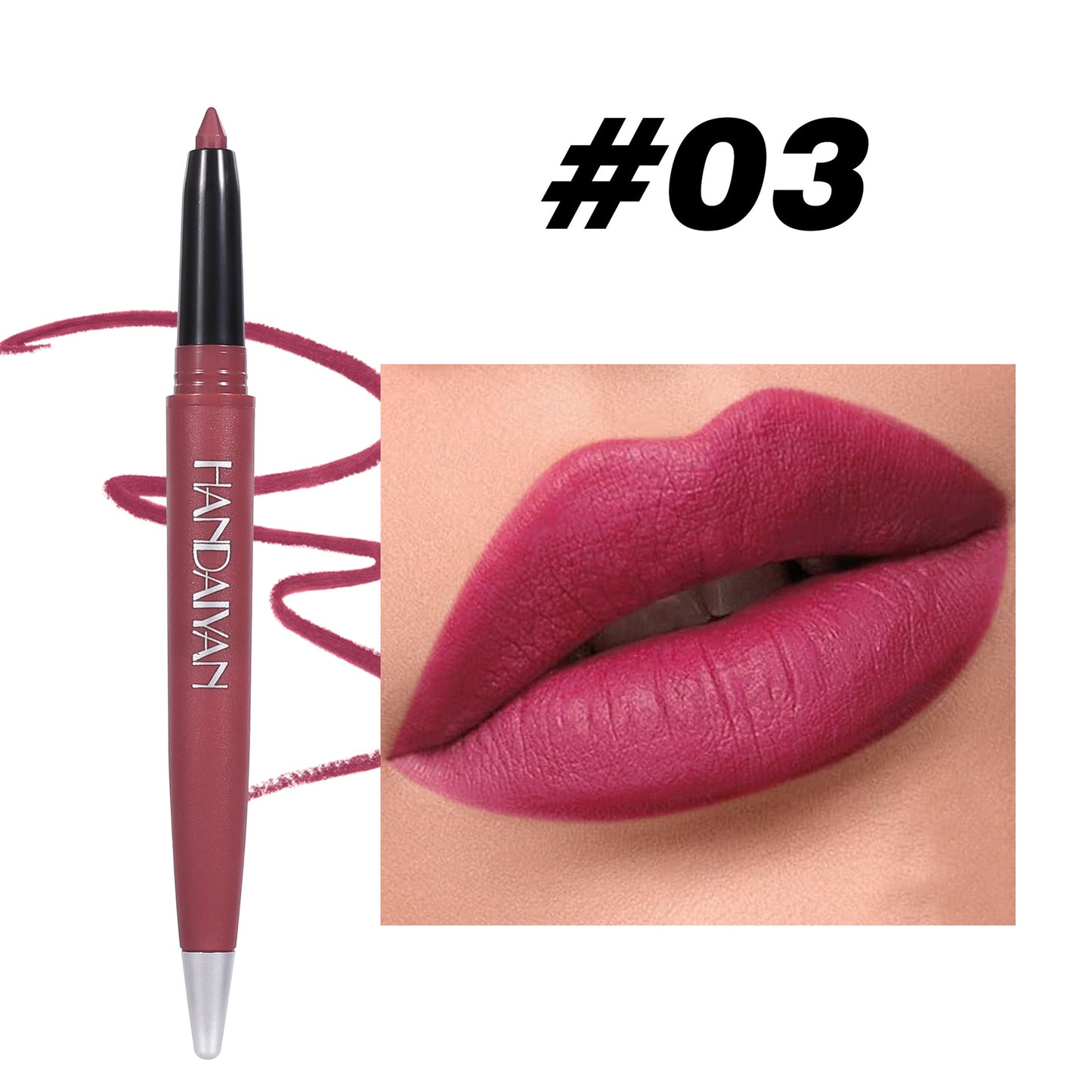 Makeup Matte Lip Liner 6 Colors Discoloration Resistant