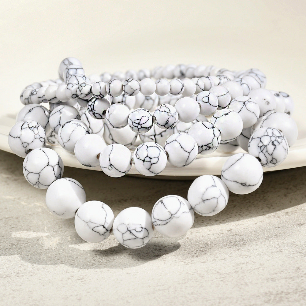 White Turquoise Beads Bracelet Ornament