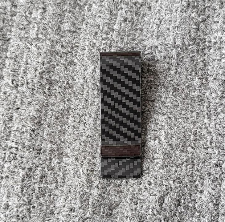 Carbon Fiber Color Thread Wallet Purse Card Clamp