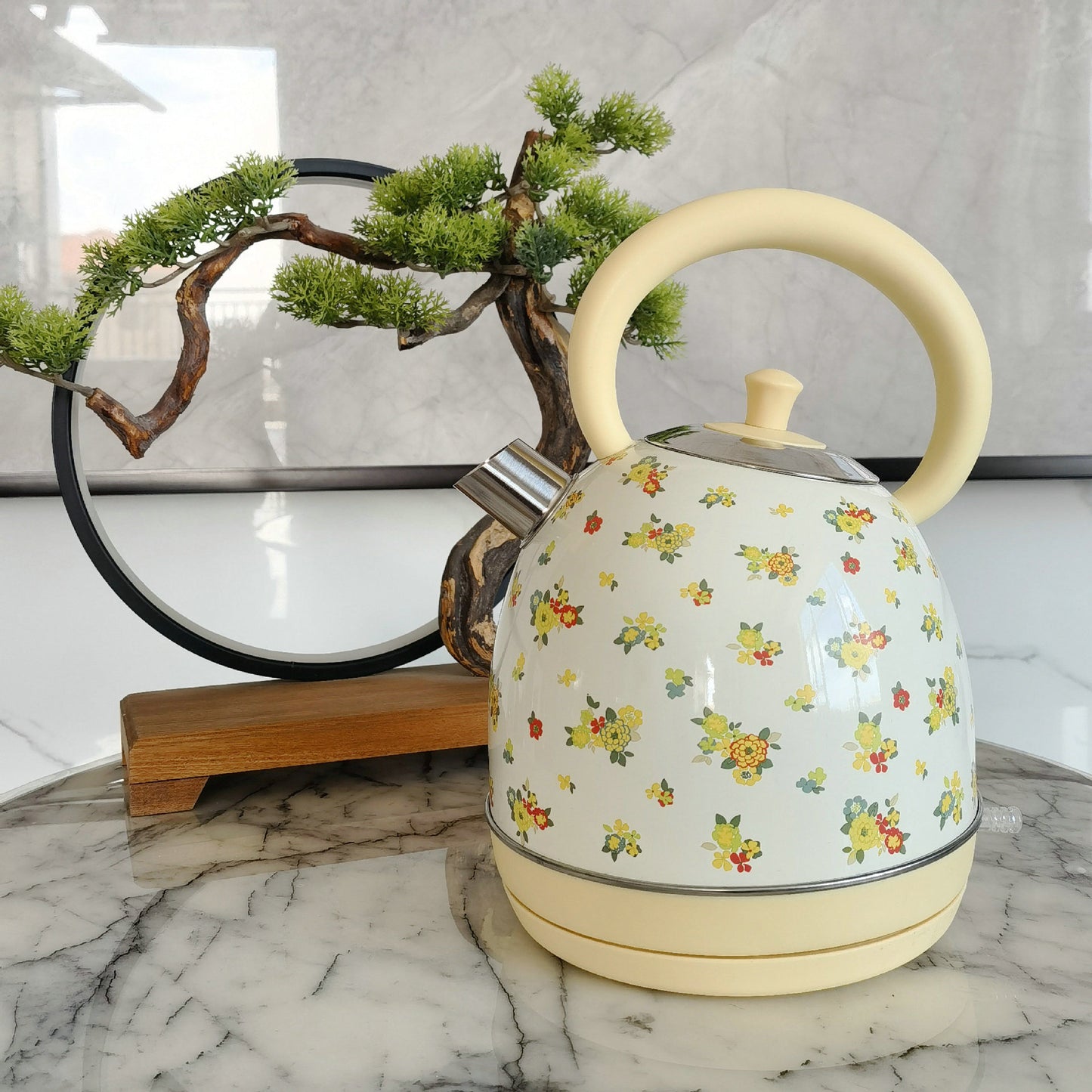 Painted Paint Vintage Electric Kettle Electric Tea Burning Stainless Steel Home Appliance