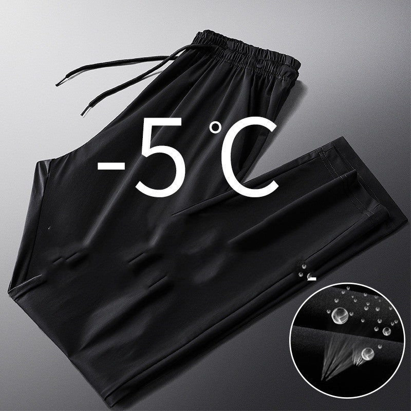 Pants Men''s Korean Fashion Summer Thin Legged Quarter Sweatpants Loose Ice Men''s Pants Versatile Casual Pants