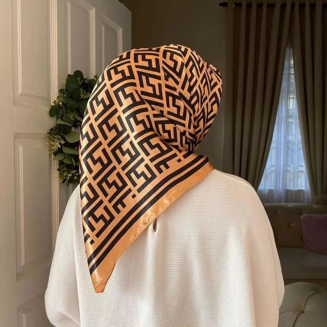 Silk Scarf 90cm Satin Malay Casual Scarf