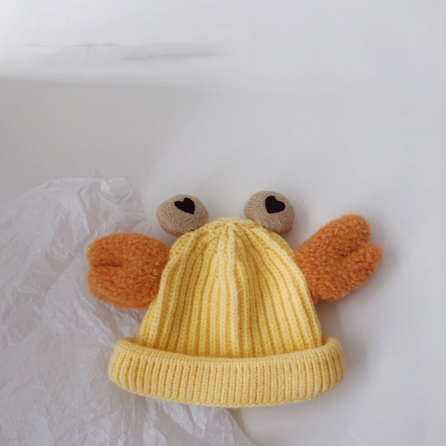 Winter Korean Ins Big Foot Crab Children Warm Knitted Hats