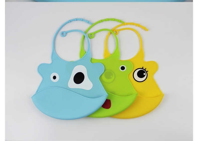 new design Baby bibs waterproof silicone feeding baby saliva towel wholesale newborn cartoon waterproof aprons Baby Bibs