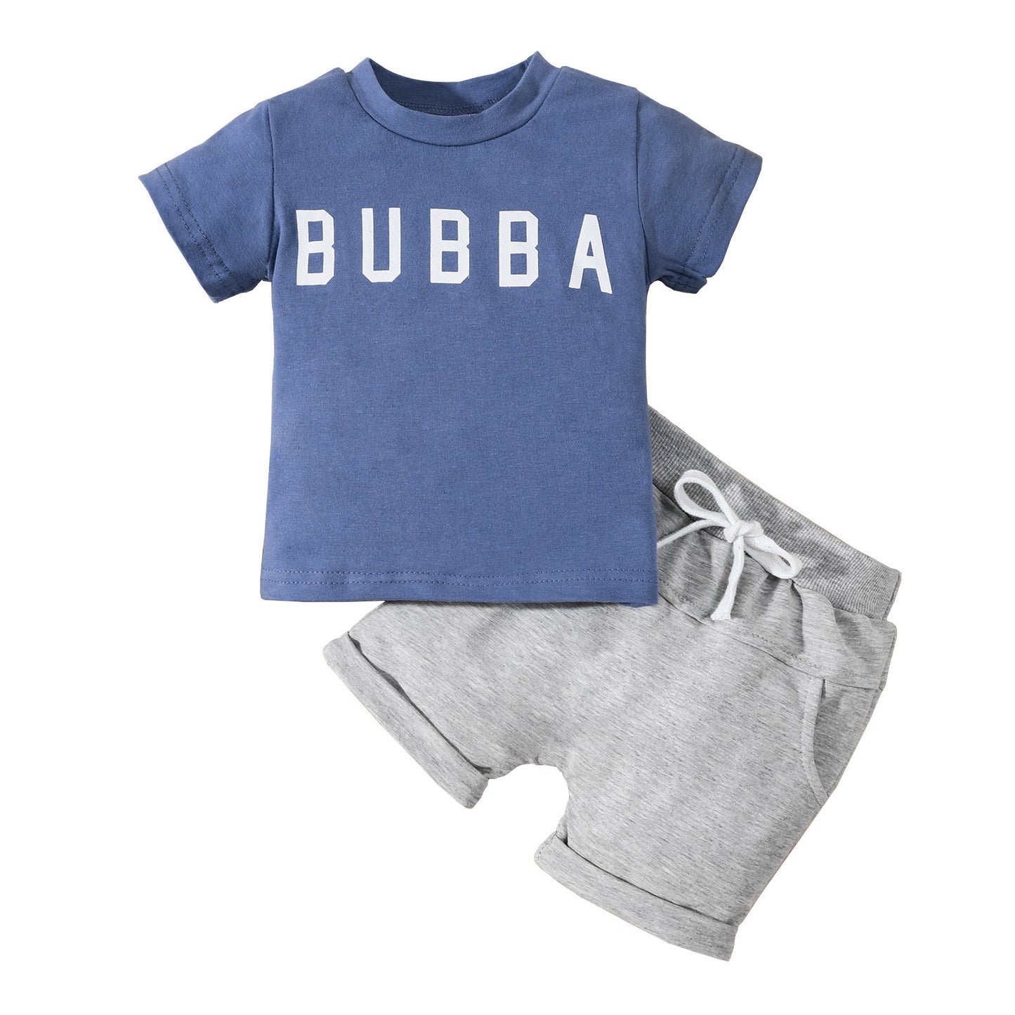 Boys' Casual Letter Printed T-shirt Set