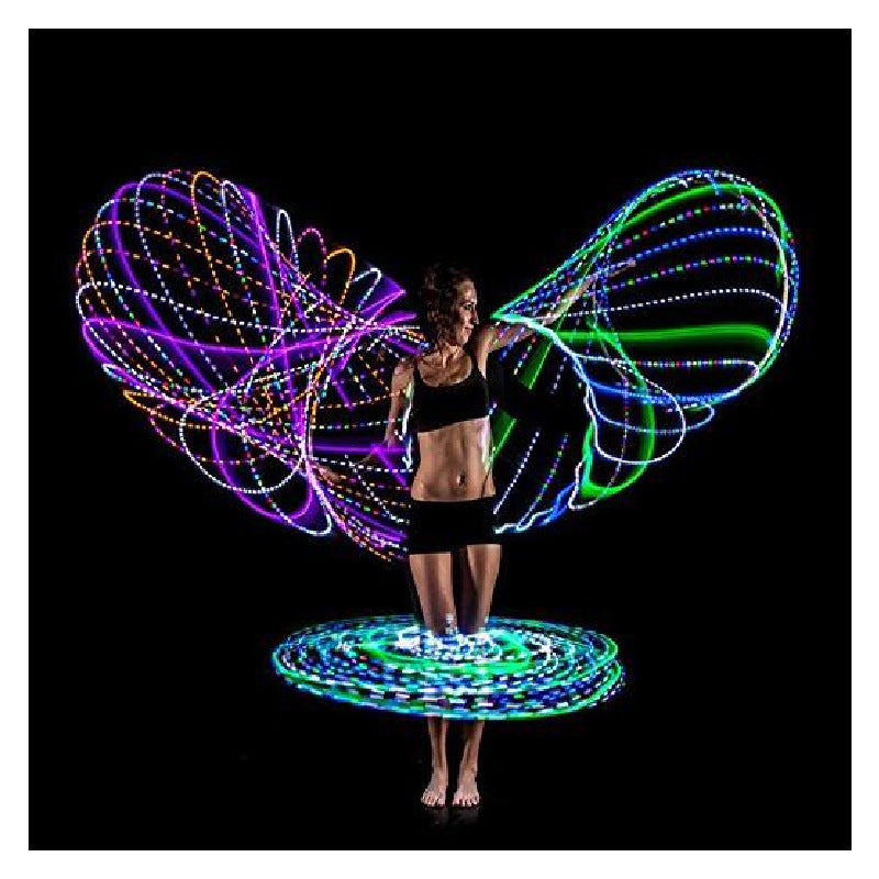 Colorful LED Lights Glow Flashing Hoop