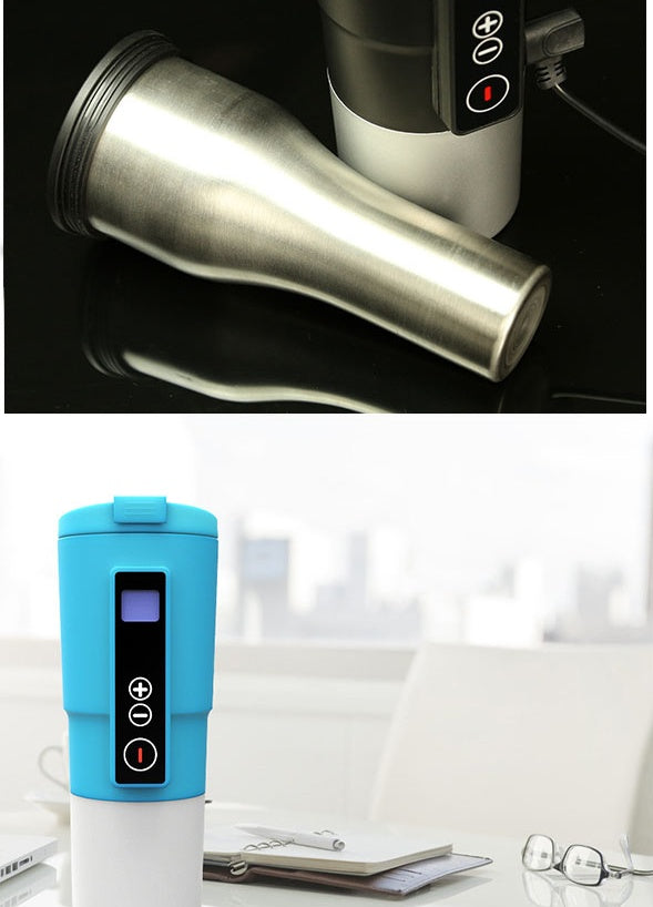 Car electric cup 12V car with water cup kettle kettle 304 stainless steel travel