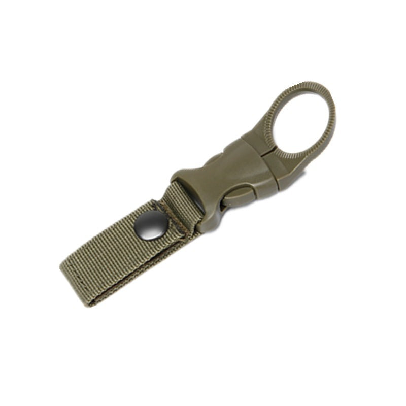 Outdoor army fan tactical nylon webbing water bottle hang buckle Multi-function carabiner molle system bottle buckle