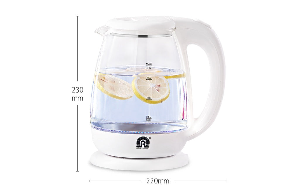 Automatic power off transparent glass electric kettle