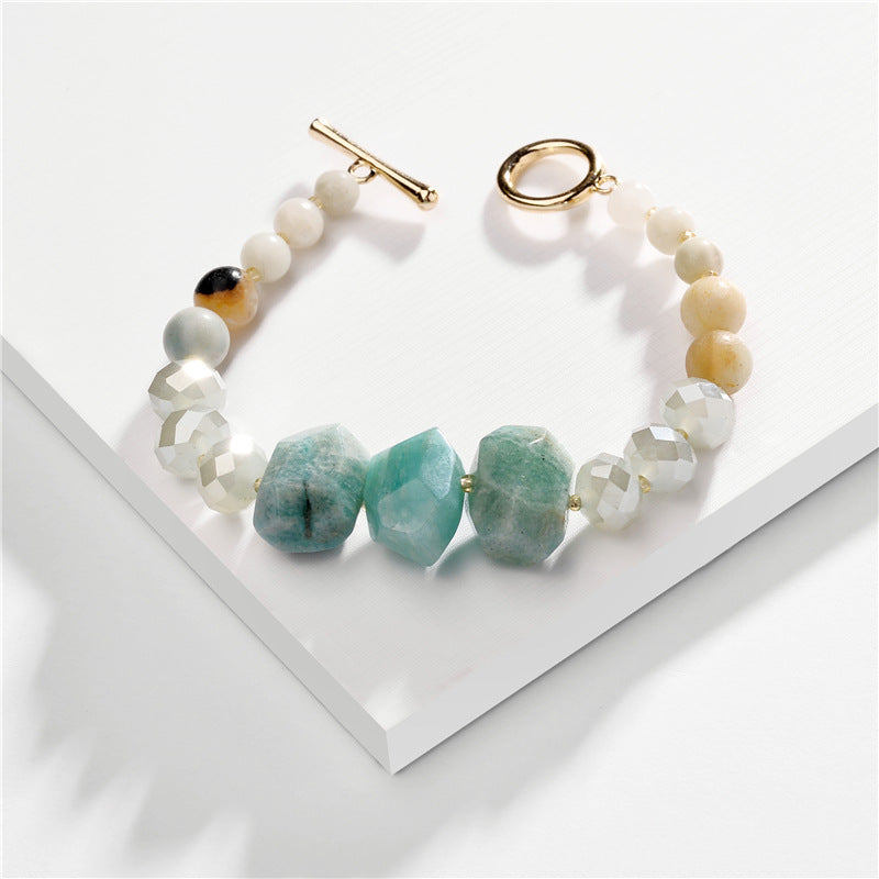 Faceted Stone Beads Women's Bracelet