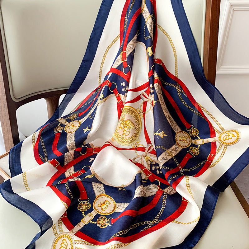 Artificial Silk Decorative Scarf Sunscreen Shawl Scarf