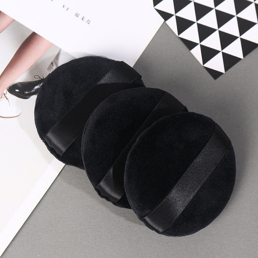 Flocking Soft Powder Cookie Powder Round Plush Black