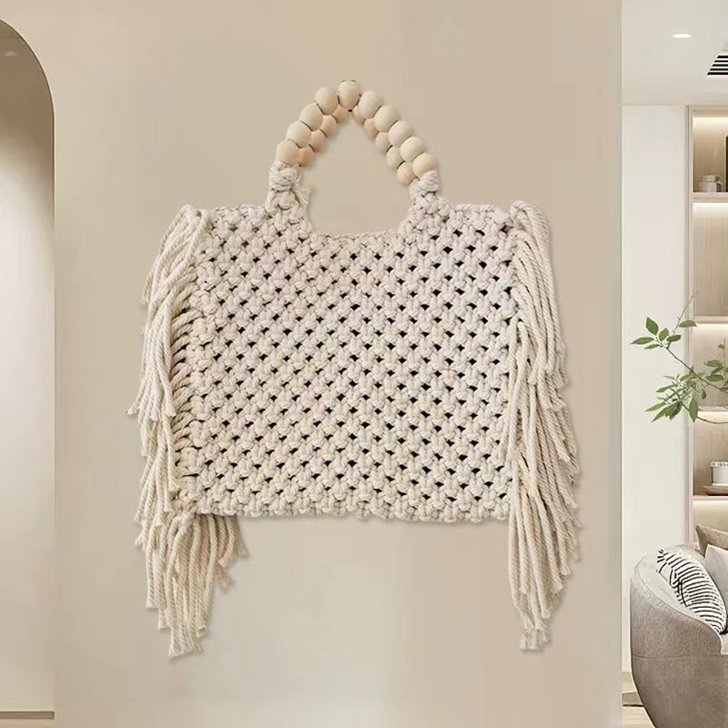 Woven Women's Crossbody Mini Bag Mobile Phone Bag Hanging Wrist Coin Purse Summer