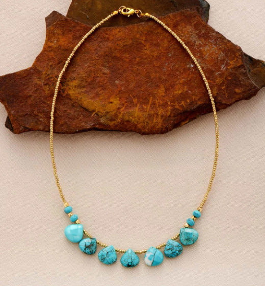 Women's Necklace Turquoise Beads Fashion