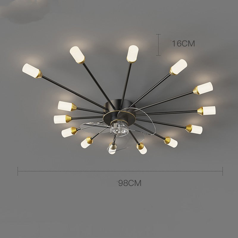 Modern And Minimalist Creative Nordic Living Room Fan Lights