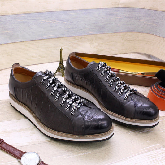 Fashion  Pattern Embossed Handmade Shoes For Men