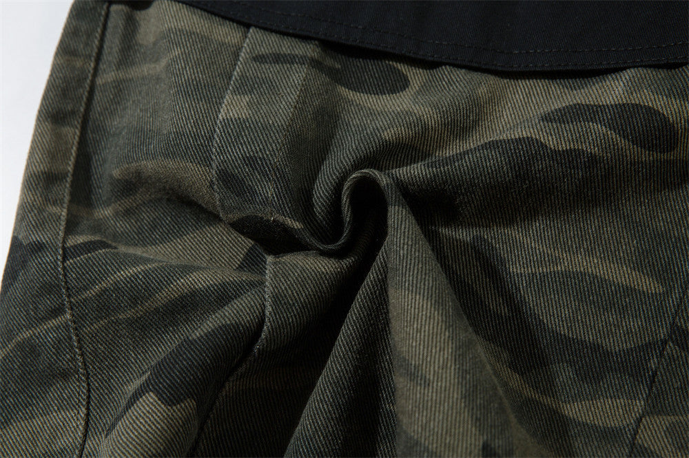 Heavy Industry Camouflage Workwear Men Trousers Stitching