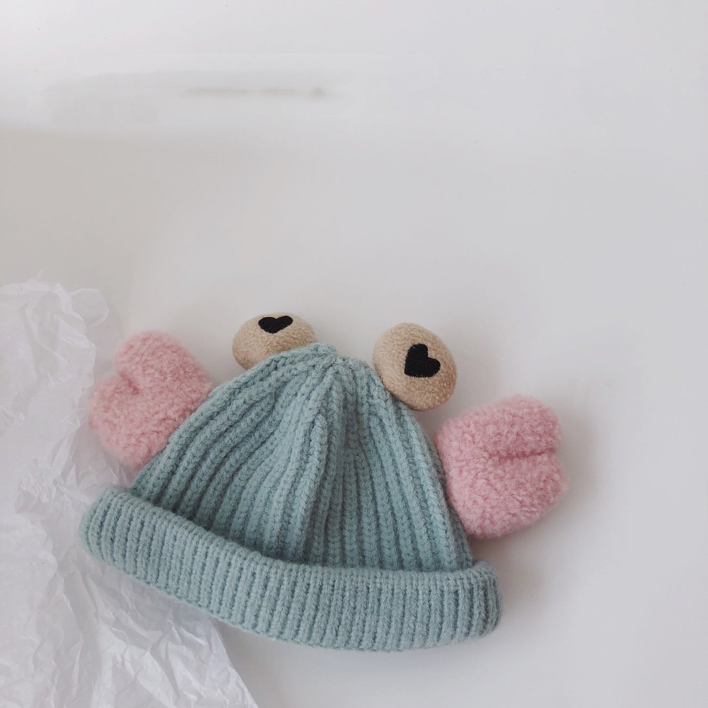 Winter Korean Ins Big Foot Crab Children Warm Knitted Hats