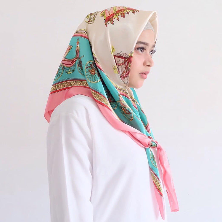 Big Square Scarf Fashion Simulation Silk Scarf
