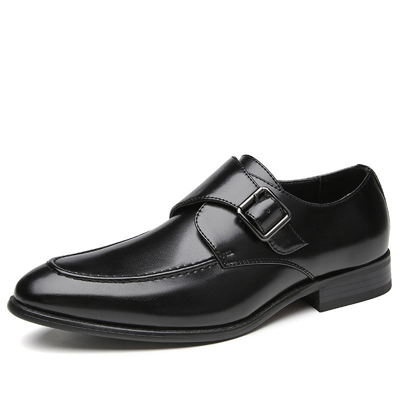 British Style Buckle Business Leather Shoes Men