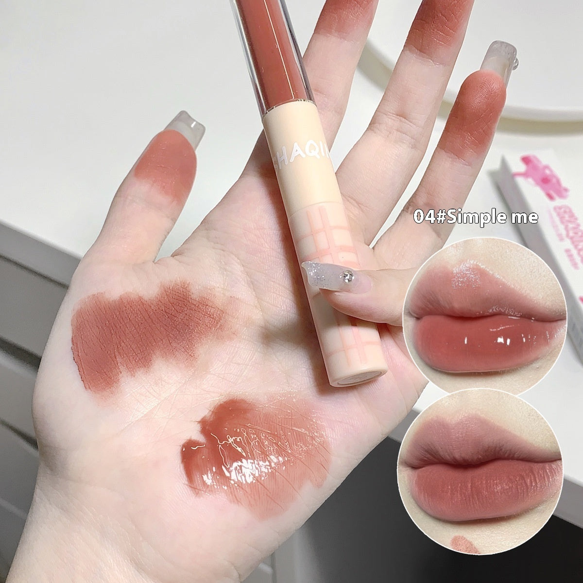 Double Head Mirror Water Gloss Lip Glaze