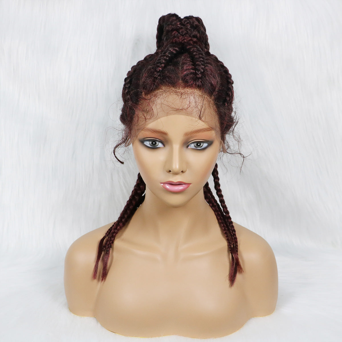 Braided Lace Front Synthetic Wig Braids African Braiding Hair