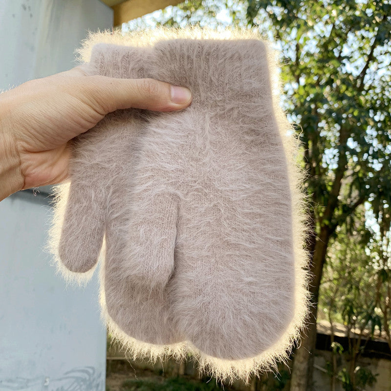 Angora Wool Women's Winter Gloves