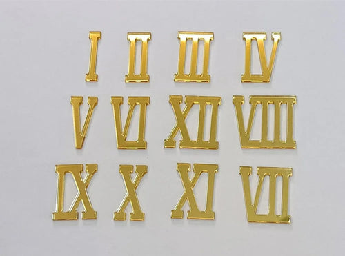 12pcs Wooden Roman Numerals Shape ,Unfinished Acrylic Cutouts