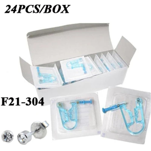 24PCS/BOX Sterile Disposable Home Use Safe&No Pain Ear Piercer Device