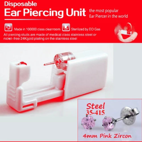 24PCS/BOX Sterile Disposable Home Use Safe&No Pain Ear Piercer Device