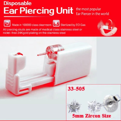 24PCS/BOX Sterile Disposable Home Use Safe&No Pain Ear Piercer Device