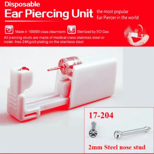 24PCS/BOX Sterile Disposable Home Use Safe&No Pain Ear Piercer Device