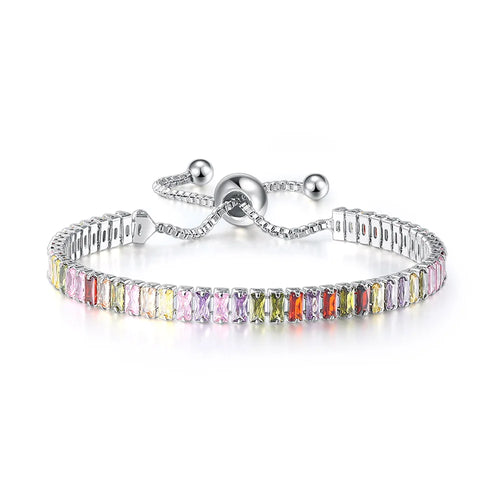 Rainbow Boho Tennis Bracelets For Women Adjustable Women's Bracelet