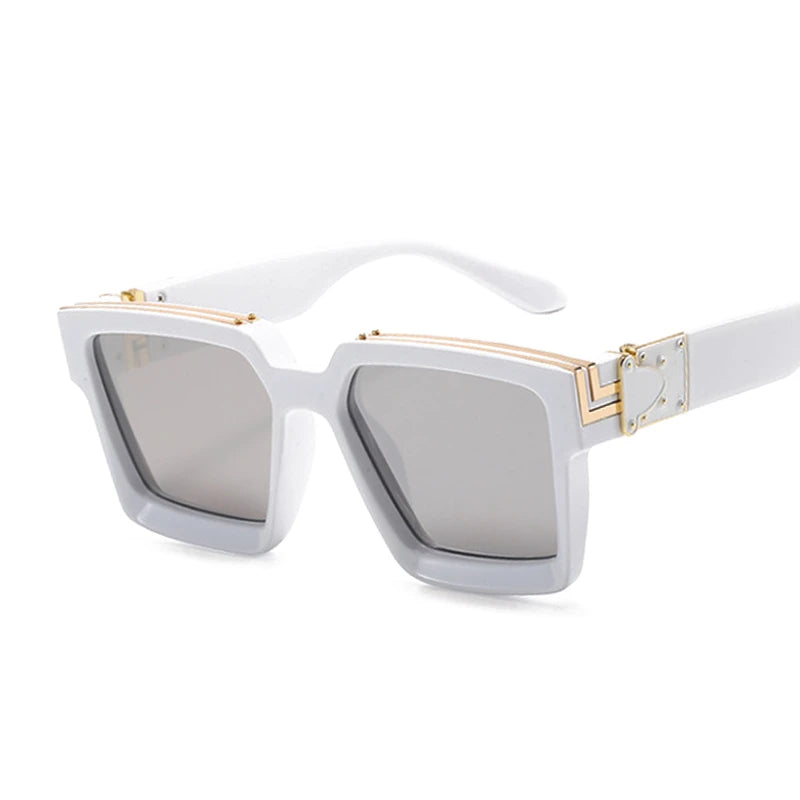 Luxury Square Sunglasses Woman Brand Designer Mirror Travel Sun