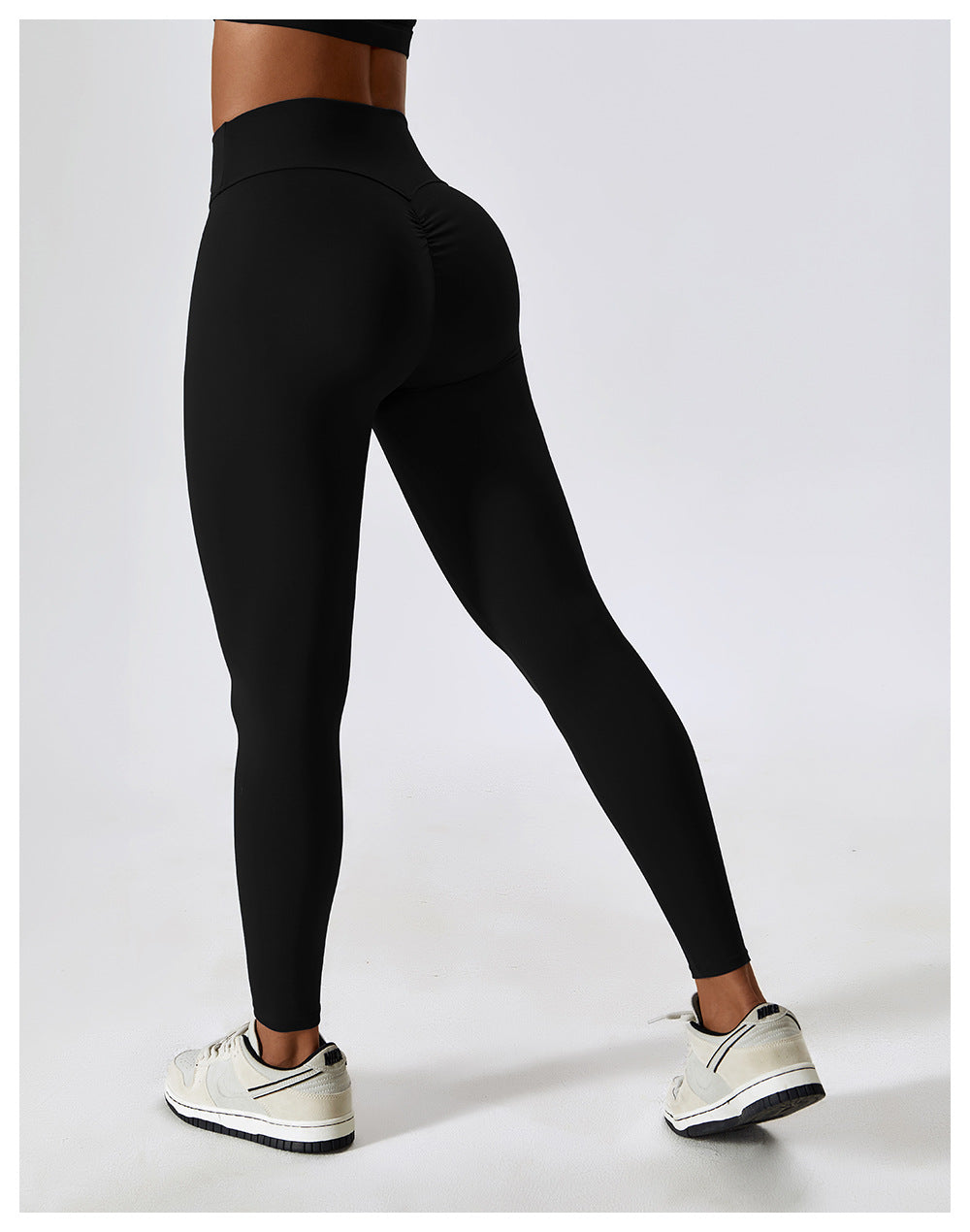 European And American High Waist Elastic Sanding Yoga Pants Hip Lifting And Belly Tight Fitness Pants Outer Wear Running Pants Women's 8120