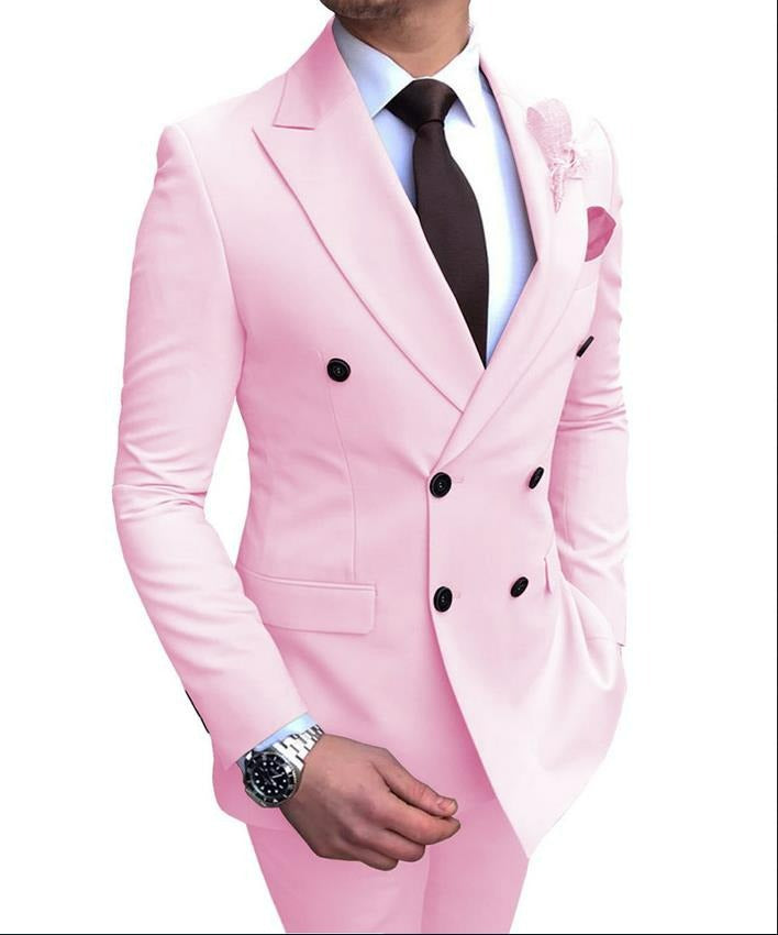 Men's Suit Suit Men's Business Professional Dress Salesman's Work Clothes Casual Suit Groom's Wedding Clothes