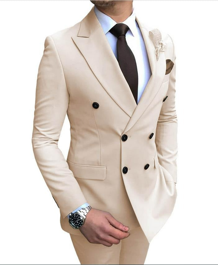 Men's Suit Suit Men's Business Professional Dress Salesman's Work Clothes Casual Suit Groom's Wedding Clothes