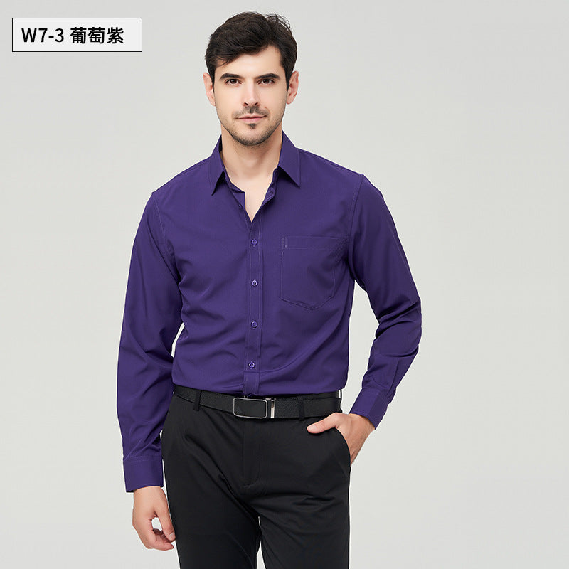 Cross-border Men's Long-sleeved White Shirt Summer High-end Compulsive Simple Shirt Party Fashion Business Shirt Men's