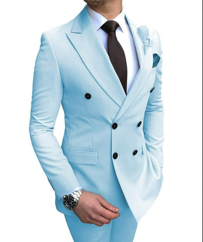 Men's Suit Suit Men's Business Professional Dress Salesman's Work Clothes Casual Suit Groom's Wedding Clothes