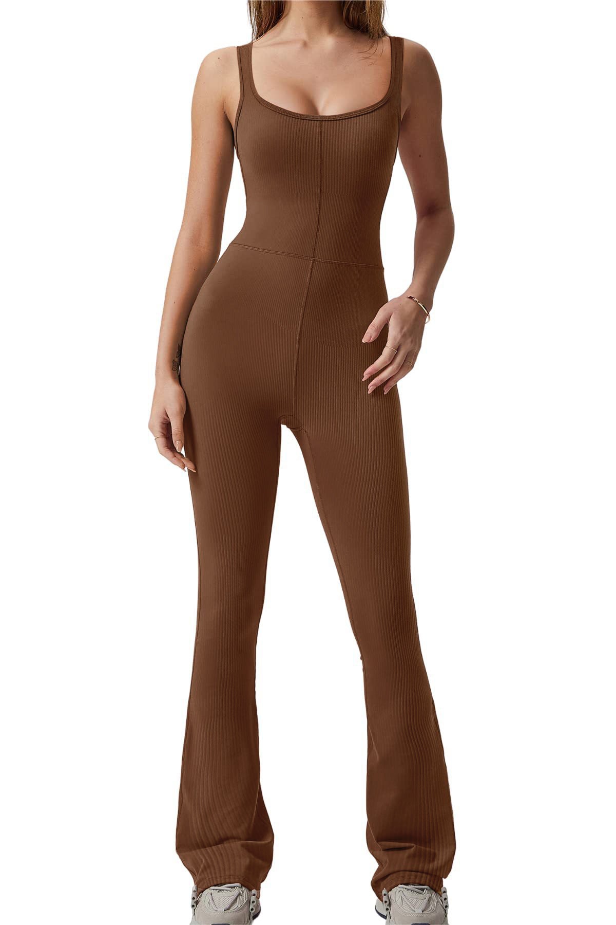 Fashion Clothing 2023 New Tight Stretch Solid Color Jumpsuit