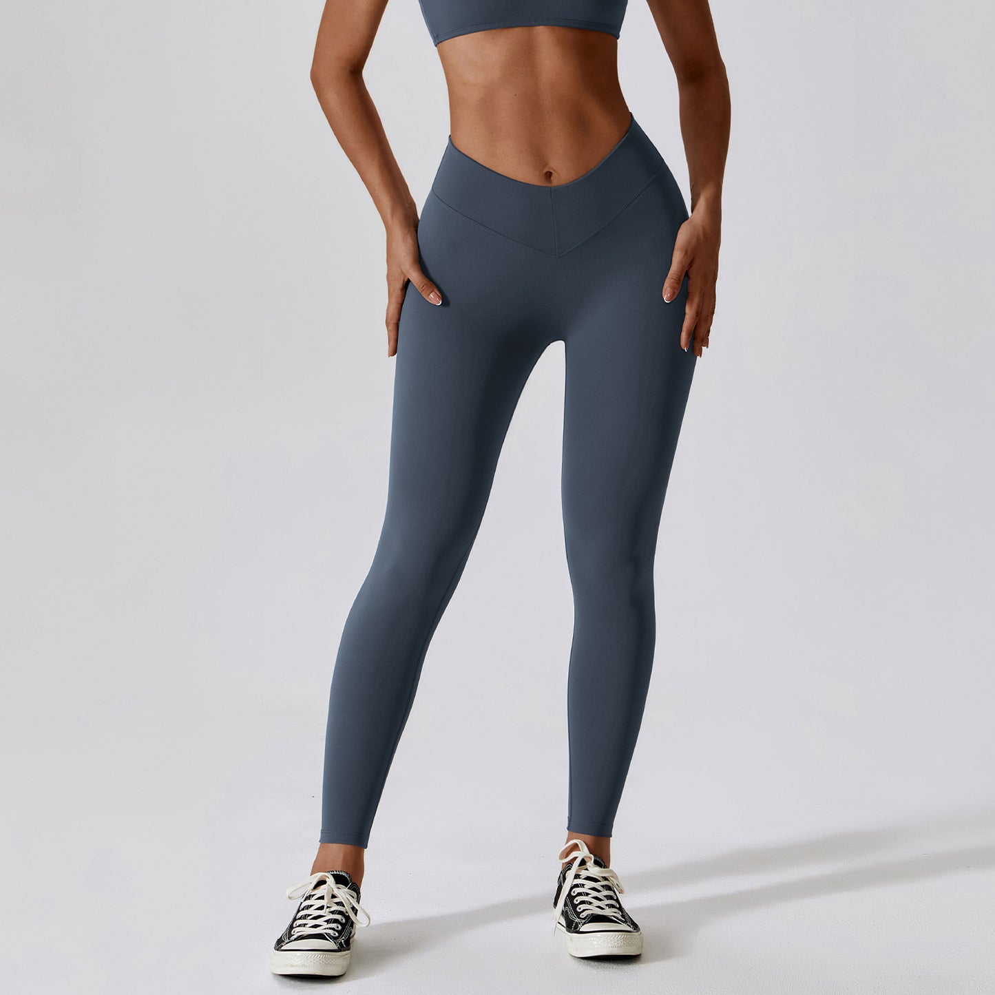 High Waist Abdominal Hip Lifting Naked Yoga Pants Quick-drying Fitness Running Pants Outer Wear Tight Sports Pants 8110