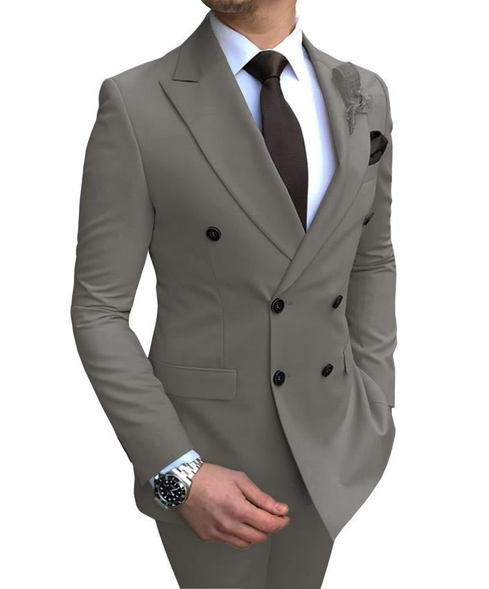 Men's Suit Suit Men's Business Professional Dress Salesman's Work Clothes Casual Suit Groom's Wedding Clothes