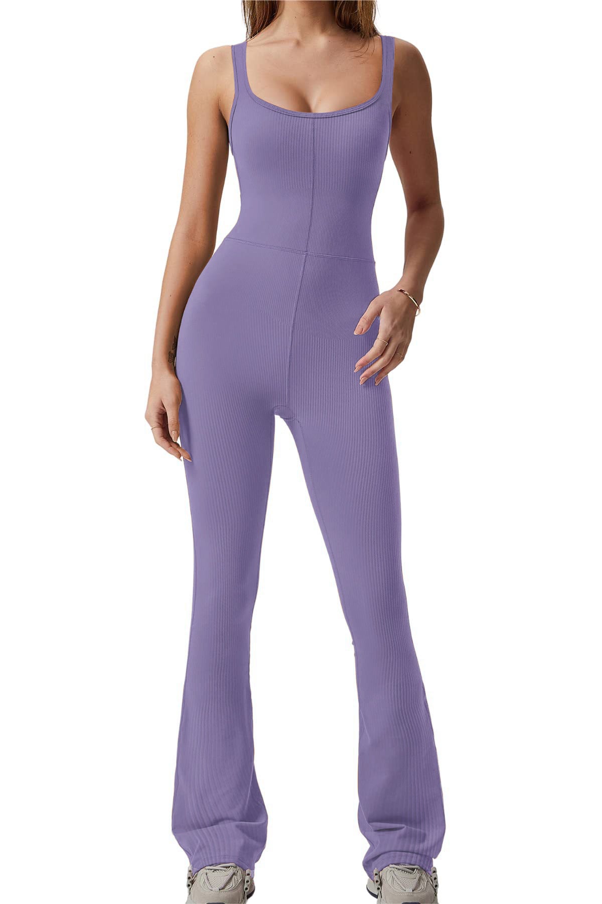 Fashion Clothing 2023 New Tight Stretch Solid Color Jumpsuit