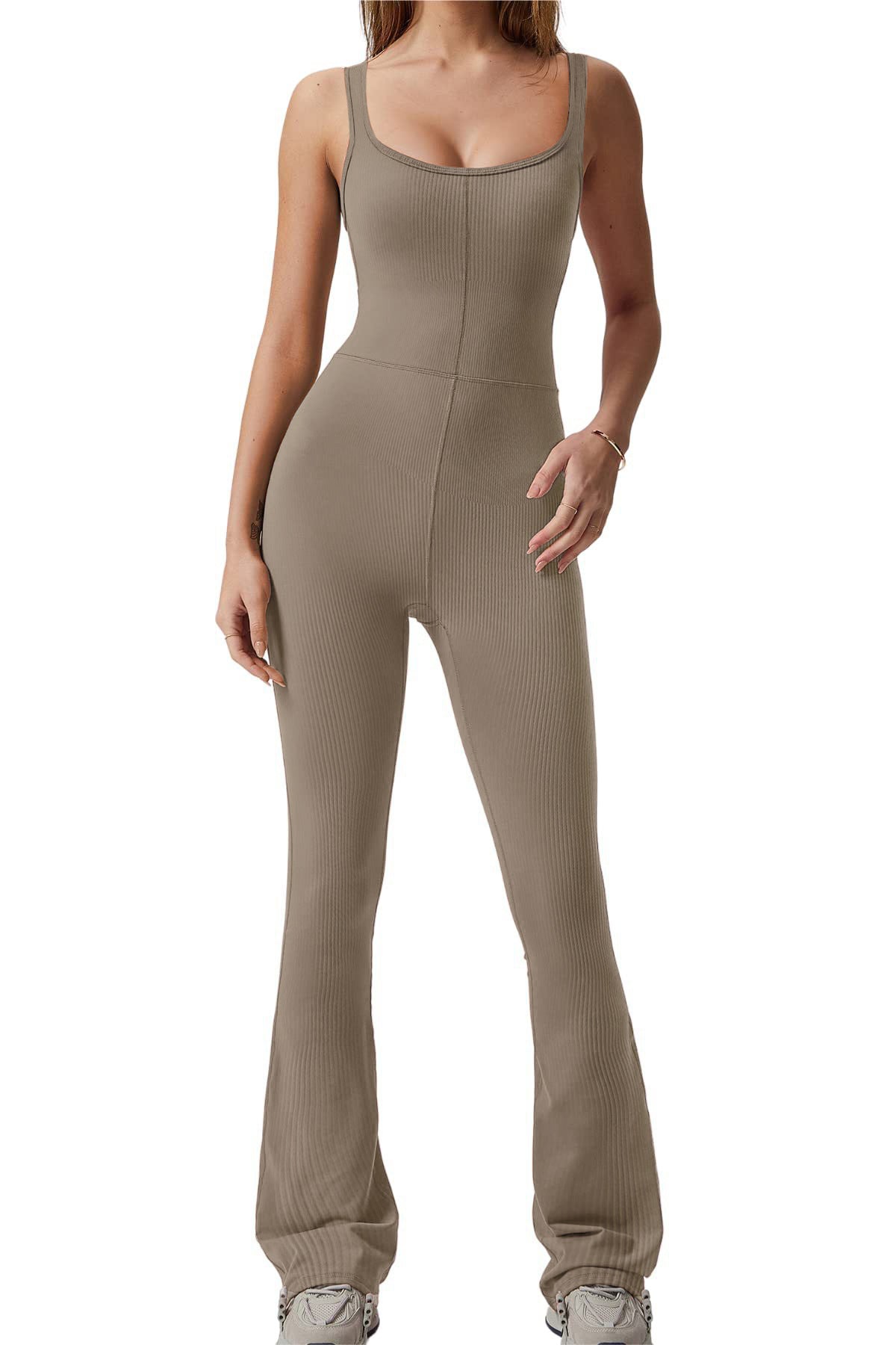 Fashion Clothing 2023 New Tight Stretch Solid Color Jumpsuit